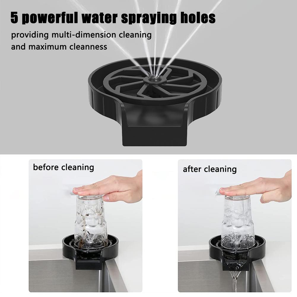 CupScrub Automatic Glass Rinser Quick Cleaning Easy Installation